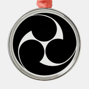 ORNEMENT MÉTALLIQUE 左 三 つ 巴 (地 き 抜)