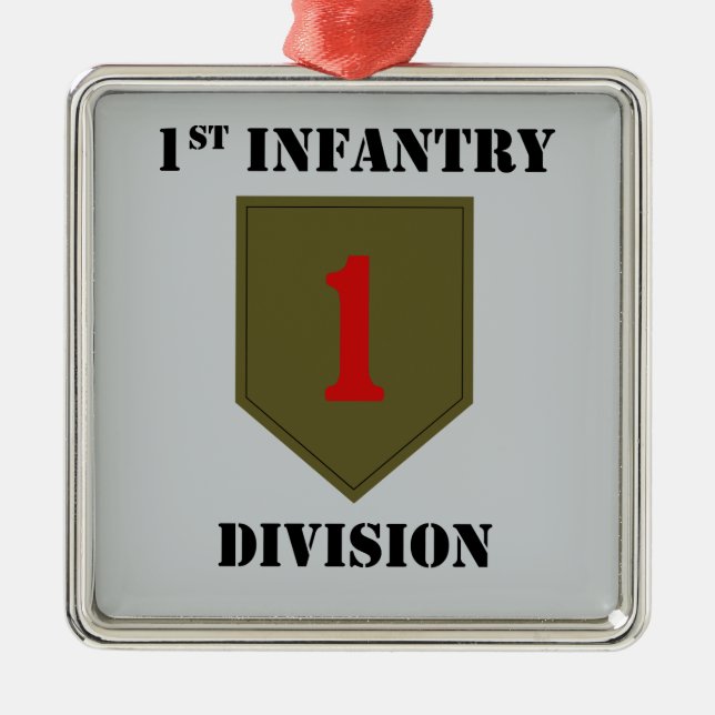 Ornement Métallique 1re division d'infanterie avec texte