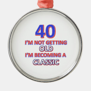 Ornement Métallique 40 conceptions d'anniversaire