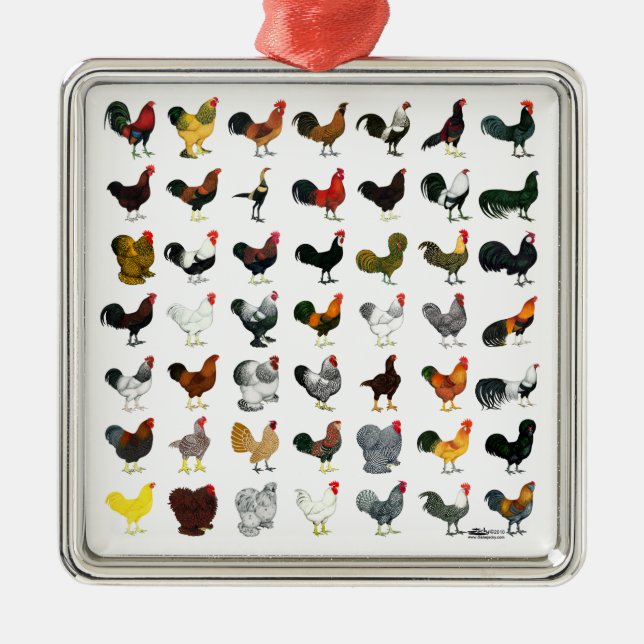 Ornement Métallique 49 Coq (Devant)