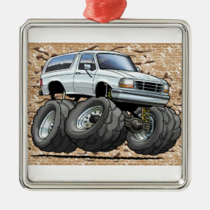 Ornement Métallique 92-96 blanc Bronco