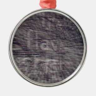 Ornement Métallique Abstrait Ghost Sign on Brick Building