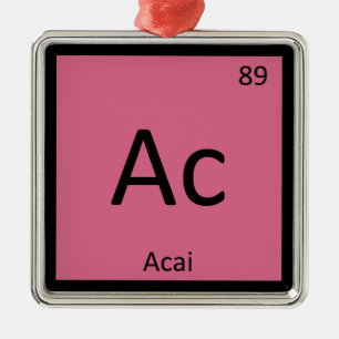 Ornement Métallique Ac - Chimie de la baie d'Açaï Symbole du tableau p