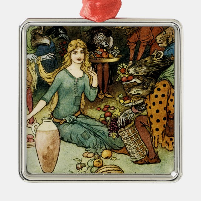 Ornement Métallique Acheter chez nous avec un Curl d'or (Devant)