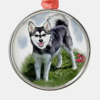 Ornement Métallique Alaskan Klee Kai Art