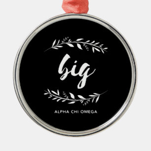 Ornement Métallique Alpha Chi Omega Grande Couronne