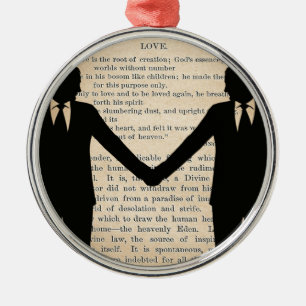 Ornement Métallique Amour vintage et mariage Longfellow l'épousant gai
