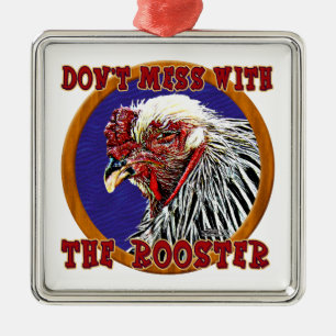 Ornement Métallique Ancien Rooster