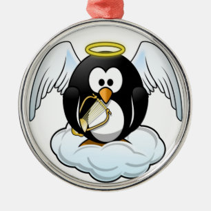 ORNEMENT MÉTALLIQUE ANGEL PENGUIN