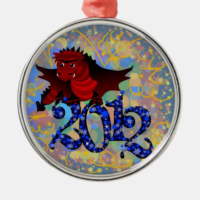 Ornement Métallique Année du dragon, 2012 (Devant)