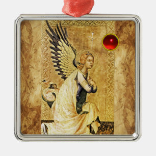 Ornement Métallique ANNONCIATION ANGEL Ruby rouge