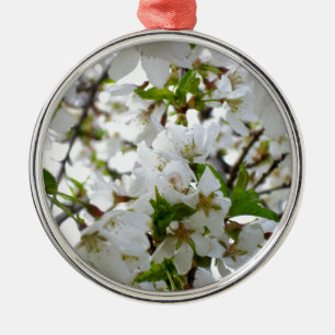 Ornement Métallique Arbre à fleurs blanc élégant Blossom blanc