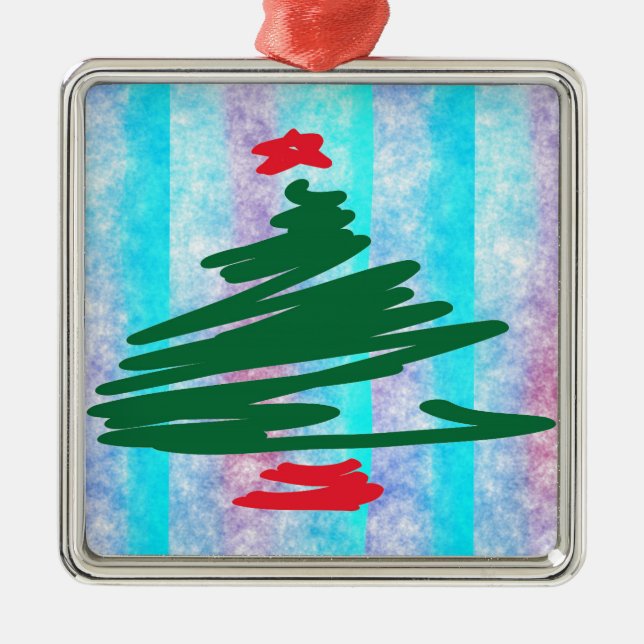 Ornement Métallique Arbre de Noël (Devant)