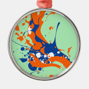 Ornement Métallique Art Abstrait Mint Green Art moderne peinture splas