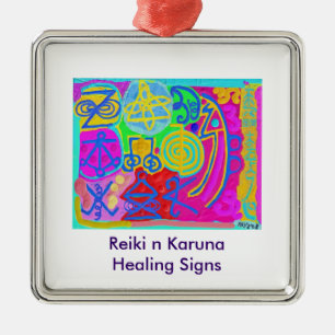Ornement Métallique Artistique - symboles de Reiki Karuna