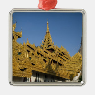 Ornement Métallique Asie, Myanmar, Yangon. Stupa doré de Shwedagon 2