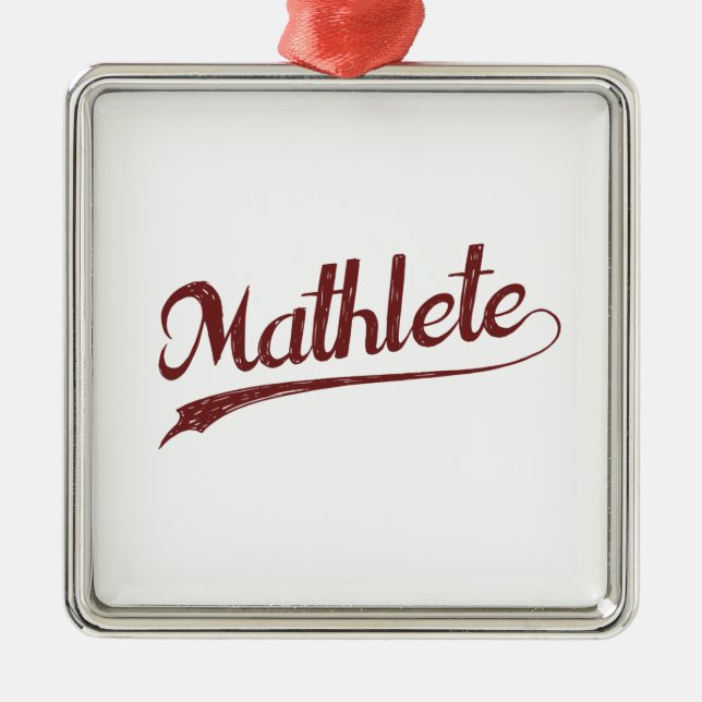 Ornement Métallique Athlète de maths d'All Star Mathlete (Devant)