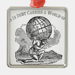 Ornement Métallique Atlas haussé / Citation de dette