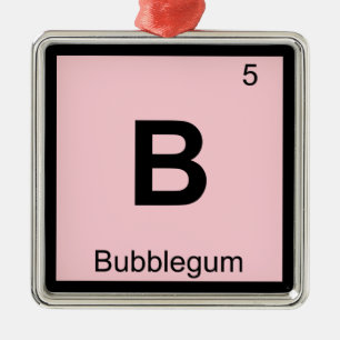Ornement Métallique B - Symbole de tableau périodique de la chimie du
