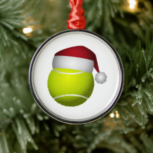 Ornement Métallique Bal de tennis de Noël