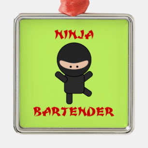 Ornement Métallique Barman de Ninja