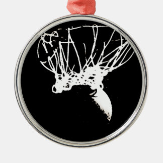 Ornement Métallique Basket-ball Black White Pop Art