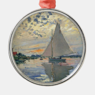 Ornement Métallique Bateau à voile de Monet Impressionnisme français C