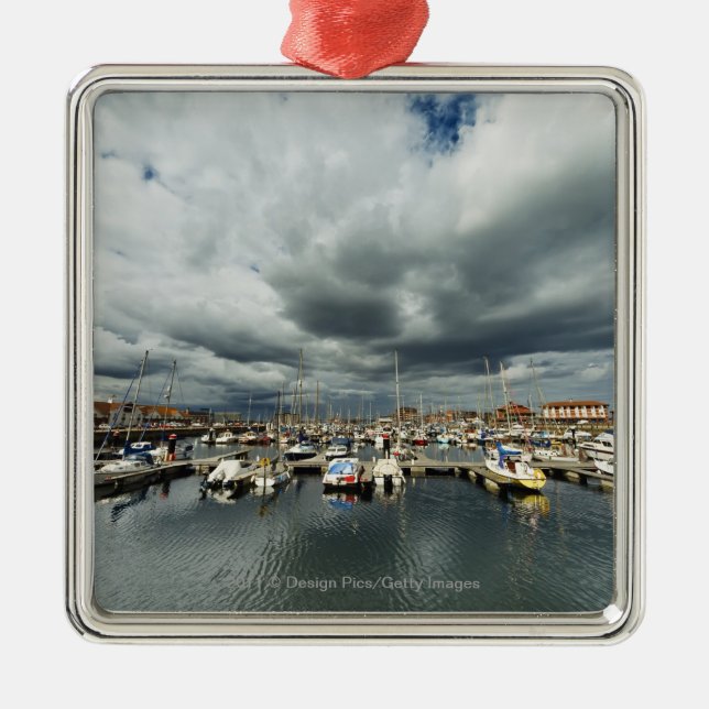 Ornement Métallique Bateaux dans un port (Devant)