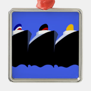 Ornement Métallique Bateaux de croisière Poster vintage Ocean Liner