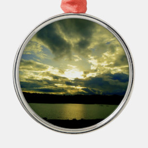 Ornement Métallique Beau coucher de soleil paysage Pittoresque Art pho