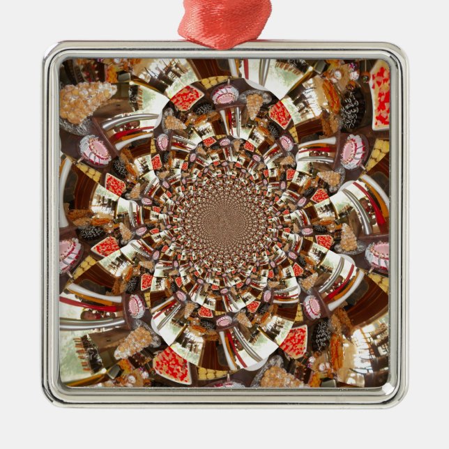 Ornement Métallique Beaux gâteaux et desserts (Devant)