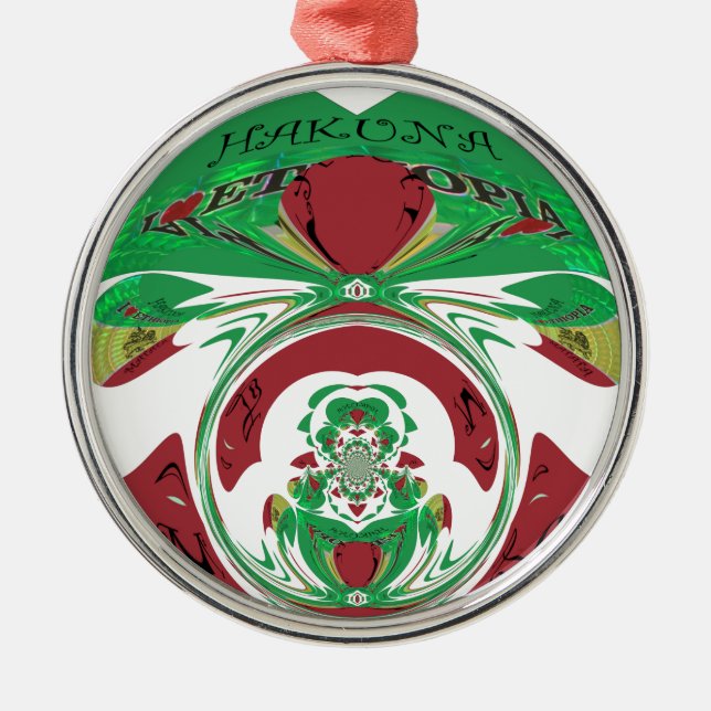 Ornement Métallique Belle Ethiopie Belle Hakuna Matata J'aime Hea (Devant)