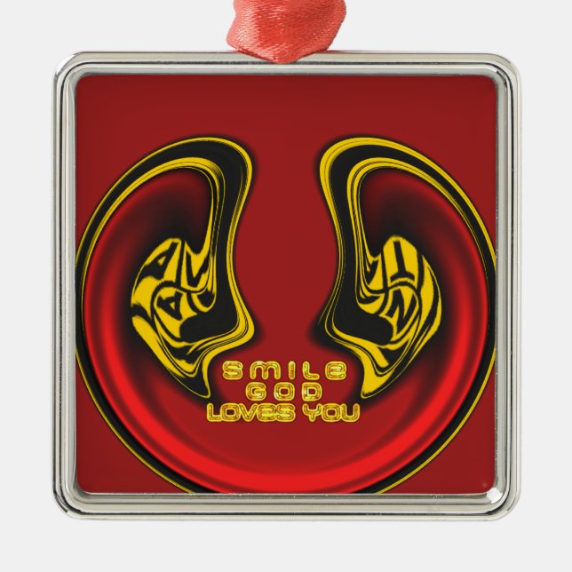 Ornement Métallique Bénédiction d'en haut : L'Amour de Dieu Salutation (Devant)