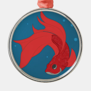 Ornement Métallique Beta Fish