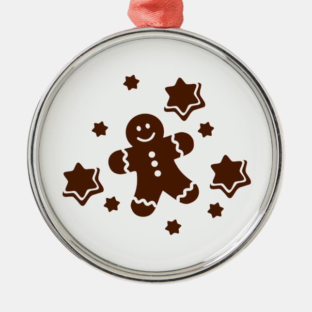 Ornement Métallique Biscuits de Noël de Lebkuchen (Devant)