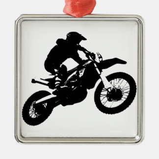 Ornement Métallique Black White Pop Art Motocross Motorcyle Sport