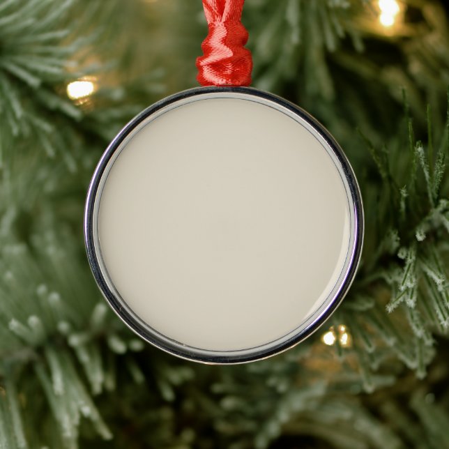 Ornement Métallique Blancs rond (Arbre)