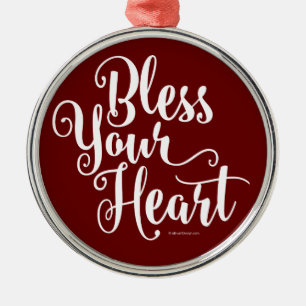 Ornement métallique 'Bless Your Heart'