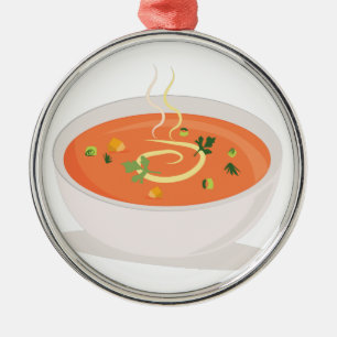 Ornement Métallique Bol de soupe