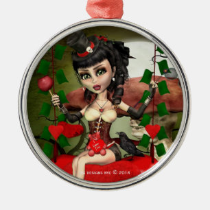 Ornement Métallique Bonbons Apple Love Lolita Premium Argent Ornament