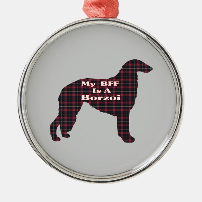 Ornement Métallique Borzoi BFF (Devant)