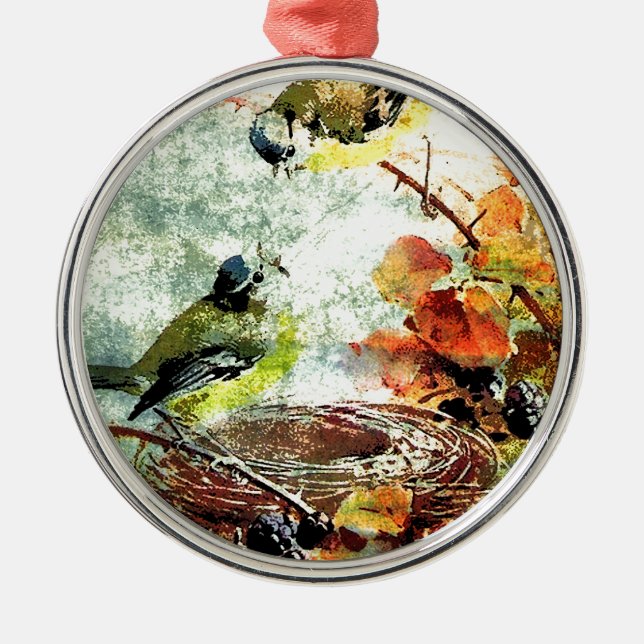 ORNEMENT MÉTALLIQUE BROUTEMENT VIDE DE NID (Devant)