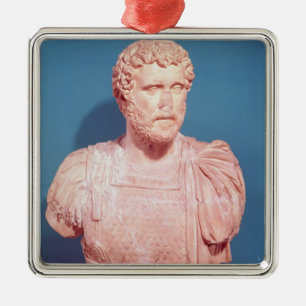 Ornement Métallique Buste d'empereur Antoninus Pius