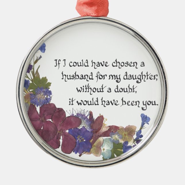 Ornement Métallique Cadeau de beau-fils (Devant)