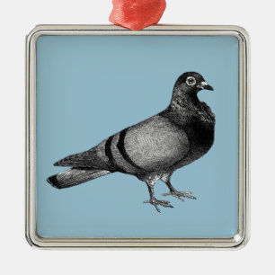 Ornement Métallique Cadeaux vintages de pigeon