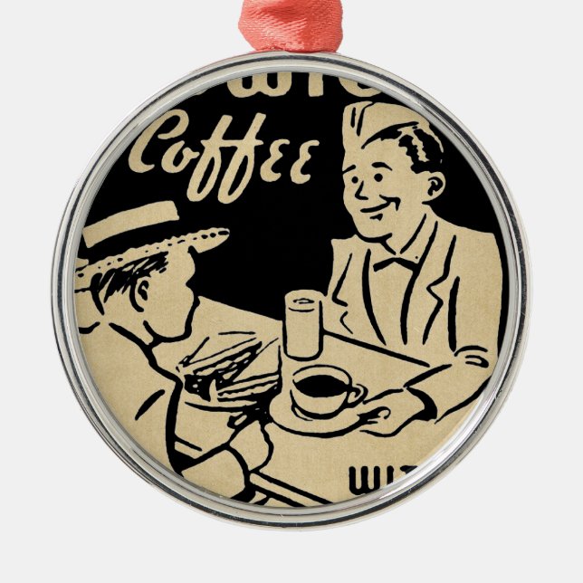 Ornement Métallique Café vintage (Devant)