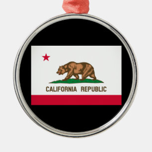 Ornement Métallique California State Flag Design
