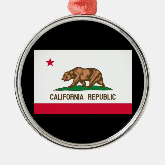 Ornement Métallique California State Flag Design (Devant)