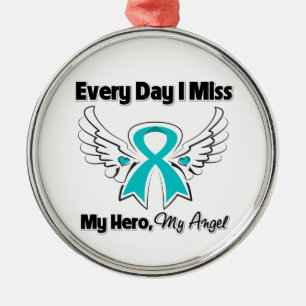 Ornement Métallique Cancer ovarien chaque Mlle My Hero du jour I