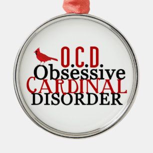 Ornement Métallique Cardinal mignon